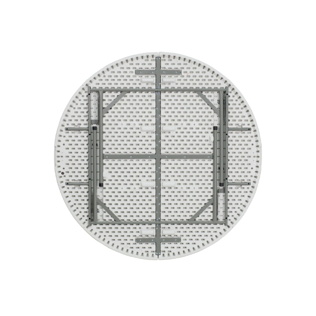 5-Foot Plastic Round Table with 8 Standard Chair Set